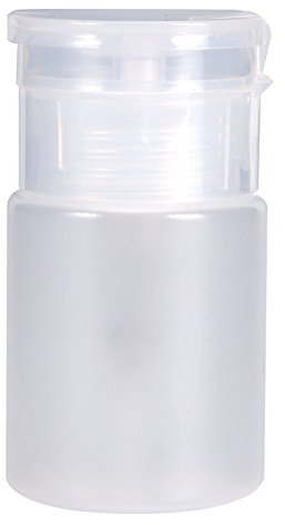 Yotown Bottiglia trasparente pompa plastica solvente unghie dispenser, 60ML (bianco)