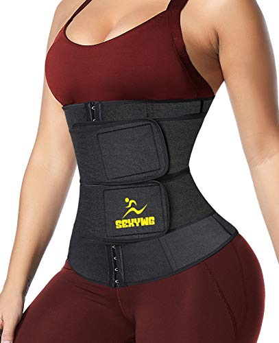 SEXYWG Ceinture de Sudation Femme Abdominale Néoprène Ajustable Corset Gaine Ventre Plat Sauna Sport Soutien du Dos