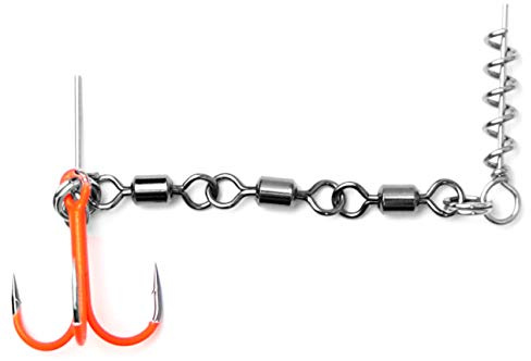 Major Fish Pike Rig Shallow Montage 7 cm Drilling Hecht System Dreifachwirbel