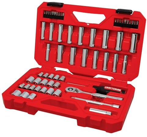 CRAFTSMAN Mechanics Tool Set, 3/8 Inch Drive, 61 Piece (CMMT45161)