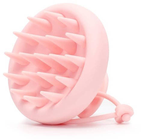 Kopfhaut Massagebürste, Kopfhaut Massagegerät, Silikon-Shampoo Bürste, Kopfhaut Massage zum Peeling und Kopfhaut-Massage zur Entfernung von Schuppen und zur Stimulierung des Haarwachstums (Pink)