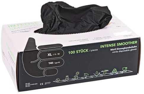 Stabilo Befestigungstechnik Einweghandschuhe aus Nitril schwarz Größe XL (9-10) | Einmalhandschuhe, Nitrilhandschuhe, Handschuhe puderfrei, Gummihandschuhe