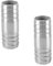 24mm Barb Hose Fittings, 2-Way Straight Coupler Air Hose Connectors Stainless Steel Quick Adapter for Air Pipe, Fuel Line, Water Pipe (Pack of 2)