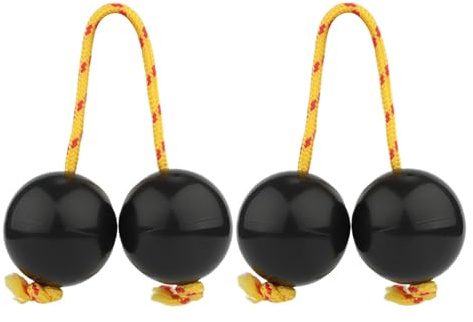 African Rattle Shaker, Rhythmic Ball Kashaka Instrument African Shaker | 2 par ABS Musik Egg Rhythmic Ball, dubbel kalebass skakare för nybörjare älskare