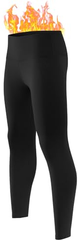 gagli Women Thermal Base Layer Pants - Fleece Lined Leggings, Breathable Soft Ladies Trousers - Underwear Loungewear Pajamas Baselayer Bottoms for Cold Weather Black