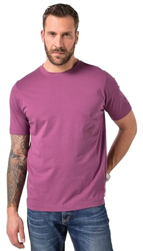 JP 1880 Herren große Größen Übergrößen Menswear L-8XL T-Shirt, Basic, Rundhals, gekämmte Baumwolle helle Beere 5XL 702558541-5XL