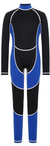 Aislor Bambini Attrezzatura Per Sport Acquatici Maglietta Anti Abrasione Abbigliamento Surf Subacqueo Tuta Immersione Completa Ragazzi Sub Blu reale 9-10 anni