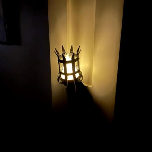 HYPYXUS Aplique de pared de antorcha LED medieval (#A)