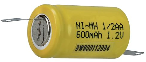 vhbw Akku Ersatz für 1/2AA für Modellbau (600mAh, 1,2V, NiMH, Grün, mit Z-Lötfahne)