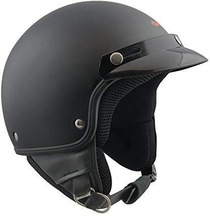 SKA-P Helm demi jet 1FH SMARTY XL (59 cm) Nero gommato