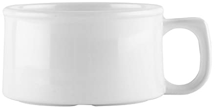 G.E.T. BF-080-W-EC Melamine Shatter-Resistant Mug/Coffee Cup, 11 Ounce, White (Set of 4)
