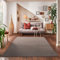 Carpettex Wohnzimmer Teppich - Kurzflor Modern Einfarbig 240 x 340 cm Mokka - Waschbar Extra Weich Flauschig für Küche, Schlafzimmer, Kinderzimmer, Esszimmer, Flur