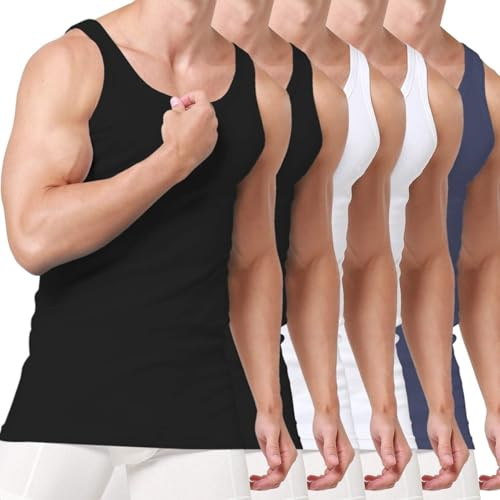 Smart Sir Débardeur Homme 100% Coton Matière Douce, Marcel Homme Lot de 3/5