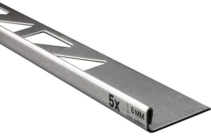 5x L-Profil Edelstahlschiene Fliesenschiene Fliesenprofil L250cm 6mm gebürstet
