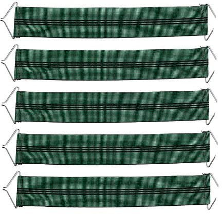 KangHing 5pcs Chair Reinforced Belts Gravity Chair Accessories Lounge Chair Elastic Bands Patio Recliner Chair Repair Kit for Sofa/Couch/Chair Furniture Repair DIY or Replacement (Green)