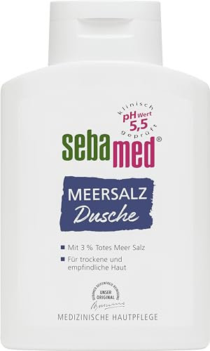 SEBAMED Doccia sale marino 200 ml, gel doccia per uomini e donne, pulizia senza sapone per pelli sensibili e secche, senza microplastiche
