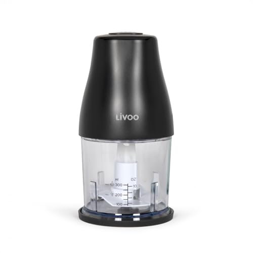 Livoo – Hachoir 300ml DOP244N – 400W, 1 vitesse, fonction turbo, base 2 en 1, Noir