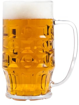 AIOS Lot de 6 petits verres à bière bavarois demi-pinte / stein/chope