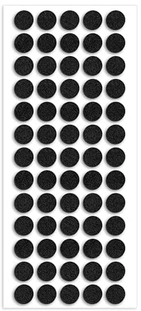 65 pezzi 10mm rotondità feltrino per sedie，nero feltrini per sedie，feltrini per mobili pesanti，feltrini adesivi