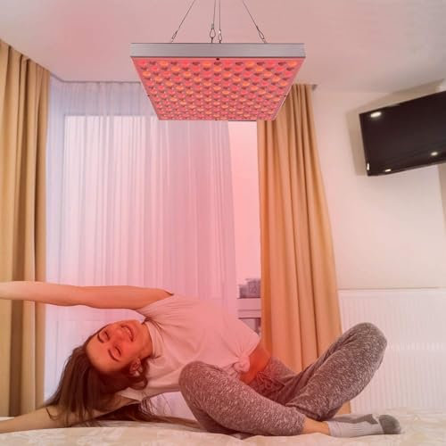 Appareil de Luminothérapie LED 45W, Panneau de Luminothérapie Combinée Rouge 660nm dt Proche Infrarouge 850nm, pour la Beauté de la Peau, le Soulagement de la Douleur des Muscles et des Articulations