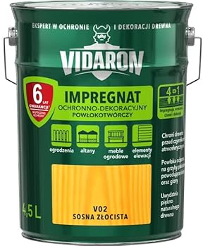 Wood Protective Impregnator 4.5L – Enhances, Strengthens & Decorates Wood – Weatherproof, UV Resistant, Mold & Algae Protection – for Interior & Exterior Use (V02 Golden Pine)
