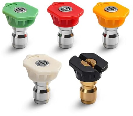 Lawnoval Conector rápido de 1/4 pulgadas, boquilla de interruptor de manguera de válvula de bola de alta presión, latón de acero inoxidable, control de flujo de encendido/apagado para mangueras M22 de