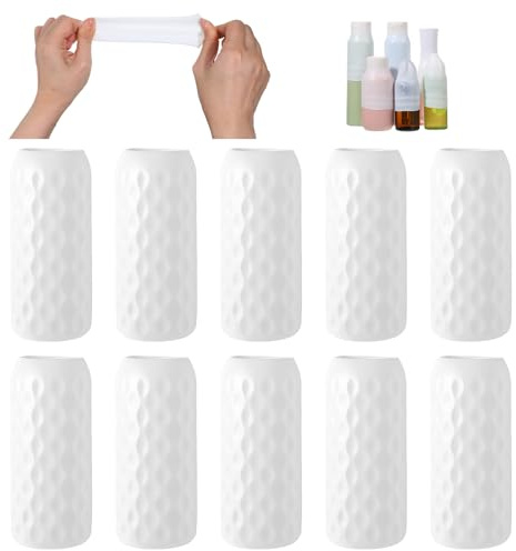 10 stycken läckagesäkra fodral för resebehållare, silikon reseflaskfodral