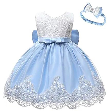 Générique Robe Fille Cérémonie Mariage Princesse Été sans Manches Coton Fleurie Chic Enfant Baptême Soirée Anniversaire Tenue Bal A188
