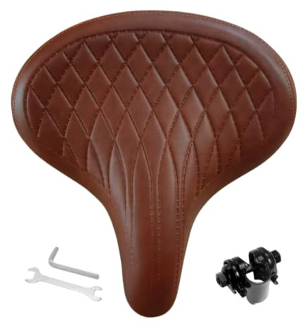 Bekväm cykelsadel ergonomisk komfortsits | Säte för stadscyklar, mountainbikes, kryssare, trekkingcyklar och e-cyklar, 25 × 27 × 13 cm