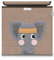 LIFENEY Aufbewahrungsbox mit Deckel und Elefant I Spielzeugbox mit Tiermotiv passend für Würfelregale I Ordnungsbox für das Kinderzimmer I Aufbewahrungskorb Kinder