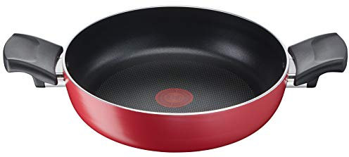 Lagostina Cucina Mediterranea Tegame Ø 26 cm per Induzione, Alluminio Antiaderente, con Indicatore Cottura Thermo-Signal, Rosso