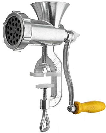 Hand Manual Meat Grinder with Tabletop Clamp,Aluminium Alloy Meat Mincer for Kitchen Making Pork Beef Fish Chicken Sausage Stuffing