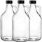 ZEAYEA 3 Pack Glass Growlers, 64 oz Clear Glass Jug, Half Gallon Jugs with Seal Cap and Handle for Beer, Home Brewing, Kombucha, Distilled Water