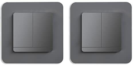 FEZF 2-stück Wandschutzfolie für Lichtschalter und Steckdosen, Schwarz, Drucktaste, EIN-AUS-EIN