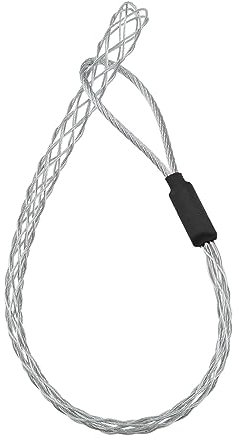 VGOL Cable Pulling Grip Sock for 6-10mm Cable Galvanized Stainless Steel Anti-Slip Cable Traction Sleeve Flexible Mesh Rope Cable Sock 27cm Length Black