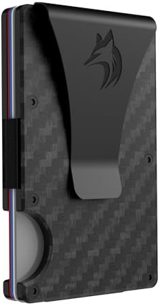 TRAVELINGO Slim RFID Blocking Wallet For Men - Light Weight, Durable & Compact- Minimalist Wallet With Money Clip (Carbon Fiber)