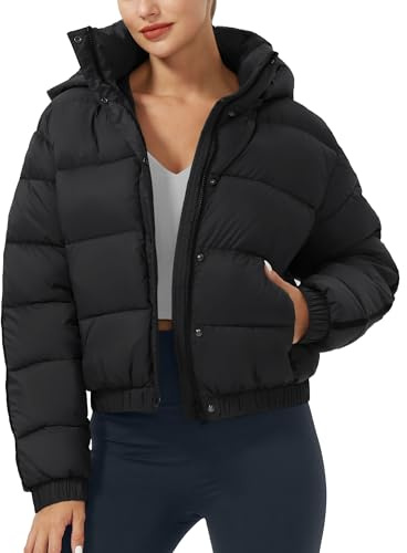 Pioneer Camp, Giacca invernale da donna, Puffer 3/4 Jack, Giacca a mezza lunghezza, Giacca corta idrorepellente con cappuccio in piuma, Nero , L