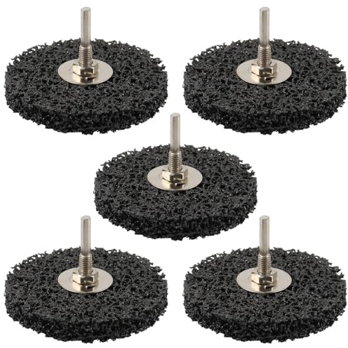 ZORUNNA Paint Stripper Wood, 5PCS Effective Paint Remover for Metal, 4 in Quick Change Paint Eater as Rotary Disc or as a Brush (on face), for Grinding Wood, Metal, Plastic and Fiberglass.