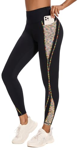 Rexspek Leggings deportivos para mujer con bolsillo, pantalones de deporte para mujer, cintura alta, pantalones largos de fitness, XXL