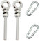 Xiciki 2 Set Augenschraube Mit Karabinerhaken,Ringschraube M6,ösenschraube Edelstahl M6 x 60mm Ringschrauben,Gewindestange M6,ösenschrauben zur Befestigung und Aufhängung