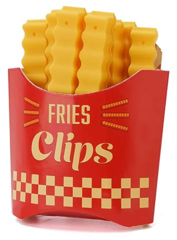 SGERUFZ Clip Magnetici per Patatine - Set di 12 Clip per Buste, Design Divertente per il Frigorifero, Accessori da Cucina Carini e Pratici, Mantiene Chiusi Sacchetti e Confezioni, Clip per Patatine