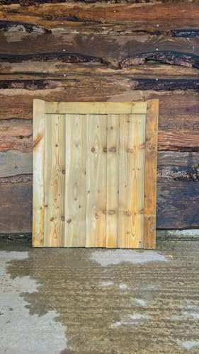 Wooden Featheredge Garden Gate,Wooden Pressure Treated 3FT 90CM ((90cm High x 99cm Wide x 5cm Deep))