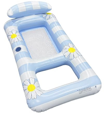 Pool de matelas aérien - Pool gonflable matelas pnemparrette de natation en baignade | Jouet de piscine | Sièges gonflables avec appui-tête ergonomique | Lit de canapé pliable avec oreiller ergonomiqu