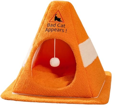 Générique Maison Chat d'Intérieur,Nid Animal de Compagnie Semi-Fermé - Caverne pour Chien - pour Chatons de Taille Petite à Moyenne, Jardin, Grange, Cour, Porche, Balcon et Jardin