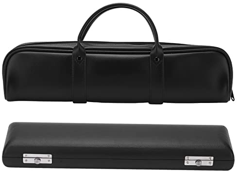 Stylebest Borsa per Flauto a 16 Fori Elegante Custodia in Pelle Artificiale con Protezione per Musicisti Borsa per Flauto Nera