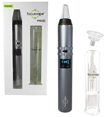 Focusvape Pro S Vaporizer Vaporizzatore Set Premium con adattatore e gorgogliatore *Gun Metal*