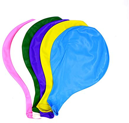 JZK 6 x Durchmesser 90cm, Riese Luftballon Latex riesige Ballon rund Gross Dekoration für Hochzeit Geburtstag Taufe Babyparty Kinder Party Festival, weiß gelb rosa blau lila grün