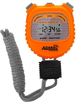MARATHON Adanac 3000 Commercial Grade Digital Stopwatch Timer, Neon Orange