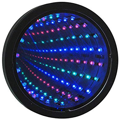 RHTrading Premium Infinity Mirror Tunnel Lamp LED Lighting Sensory Mirror Battery or USB Powered | Protective Film Must Be Peeled Off