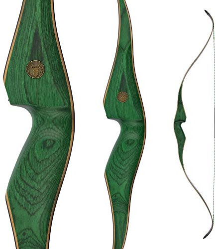 Jackalope Malachite 60 Zoll One Piece Recurvebogen 30-60 lbs Rechtshand (30 lbs)